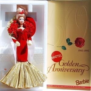 50th Golden Anniversary 1945-1995 Limited Edition Porcelain  Barbie Doll #14479